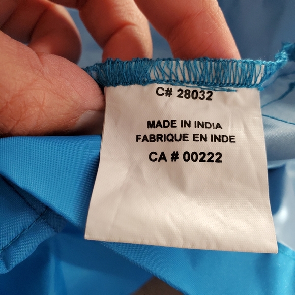 Blue hooded windbreaker size 8 - Picture 7 of 8